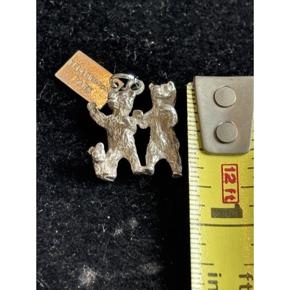 Vtg Sterling Silver Yellowstone NP Bears 3D Animal Charm 925 Bell Trading - Picture 4 of 5
